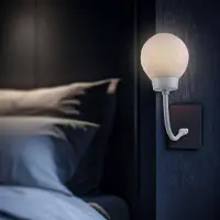 HomeShopXL Stimmungsleuchte - Mondlaterne - Warmweißes LED-Licht - USB-betrieben - 3D-gedruckte Mondstruktur - Ø65 mm - Für Schlafzimmer, Wohnzimmer oder Flur - Dekorativ und funktional [20257]