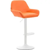CLP 2er Set Barhocker Braga Kunstleder weiß orange