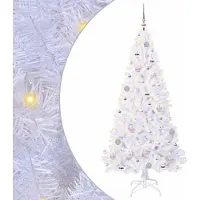 Syfax Künstlicher Weihnachtsbaum Weiß 180 cm PVC und Stahl