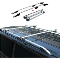 Omac Dachreling + Dachträger für VW T5 T6 Transporter L2 Langer RS Alu Silber 4x