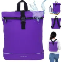 Daniel ray Rucksack Damen wasserabweisend Cityrucksack klein Jeff Daypack, A4 Damenrucksack Handtasche Tasche 251092 28 Levendel Lila + Etui