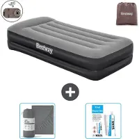 Bestway Luftmatratze - 1 Person - 97 x 191 x 46 cm - Grau - Inklusive Zubehör
