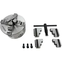 Paulimot Vierbackenfutter für Drehbank, 160 mm, zentral verstellbare Backen