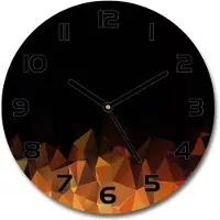 Tulup Wanduhr aus Glas 30fi Glasbild Glasuhr Gehärtetes Glas - schwarze-zeiger - Abstraction