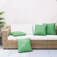vidaXL "2026 Promotion" Sofakissen 4 Stk. - Hohe Qualität - Grün 60x60 cm Stoff - Gartenmöbelauflagen CC21883