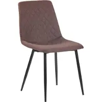 CLP Stuhl Telde Stoff mit Metallgestell braun