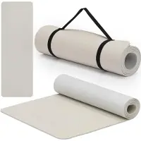 Springos ACTIGET Yogamatte, Fitnessübung, rutschfest, 183x61 cm, Pilates-Matratze, hellbeige