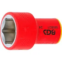 Bgs 35880 VDE-Steckschlüssel-Einsatz Sechskant, An trieb Innenvierkant 10 mm (3/8"), SW 21 mm