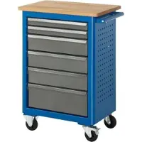 RAU Rollwerkbank Buche-Top mit 6 Schubladen