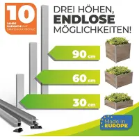 Biogreen Aluminium Eckprofil für Hochbeet ErnteMAXX erhältlich in 4 Höhen, Höhe:30 cm