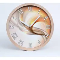 Tulup Holzuhr 30fi cm wanduhr - weiße Spitzen - abstrakter Hintergrund