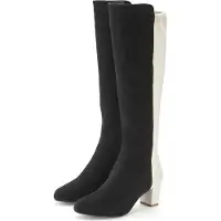 LASCANA Stiefel Langschaftstiefel, Stiefelette, schwarz/weiß Größe 40