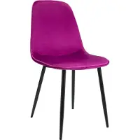 DELUKE Esszimmerstuhl RAZON - Samt Lila 45x54x88 cm | Essstühle Esszimmerstühle Küchenstühle Wohnzimmerstühle