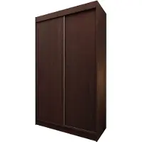 Masseno Schiebetürenschrank SOFIA 120 cm Kleiderschrank Schlafzimmer Schrank 2-türig Wengefarben