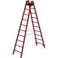 MUNK Günzburger Steigtechnik Sprossen-Stehleiter GFK 2x10 Sprossen