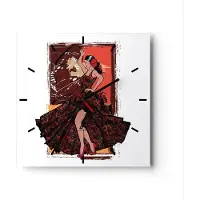 ARTTOR Wanduhr - Quadrat - Glasuhr - Tanz Tänzer - 40x40cm - Schleichendes Uhrwerk - Lautlos - zum Aufhängen bereit - Dekoration Modern - Wanddekoration aus Glas - C3AC40x40-4123