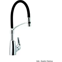 Damixa Rowan Pro Spültischarmatur mit hohem C-Auslauf, Farbe „Chrom“, 6712800