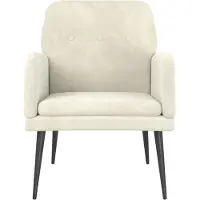 vidaXL Cloris DesignMöbel Fernseh- & Relaxsessel - Creme Sessel Creme 62x79x79cm Samt Schlichtes4965822