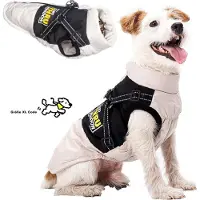 OKWISH Hundemäntel, Hundemantel Winter, Warme Hundejacke, Softshell, Wasserdicht, Gefüttert, Hunde Kleidung, Outdoor, Haustier Mantel, Bequem, XL