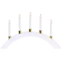 Best Season LED-Leuchtbogen "Halla" 5 warmwhite LED Material: Holz, Farbe weiss, ca. 33 cm x 55 cm, 260-58
