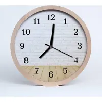 Tulup Holzuhr 20fi cm wanduhr - Ziegel Architektur