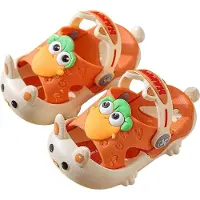 Permani Kinder Clogs Badeschuhe Pantoletten Hausschuh Happy Carrots Orange Gr.26/27