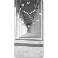 Tulup Wanduhr aus Glas – 30x60 cm - Glasbild - Glasuhr - Gehärtetes Glas -Flur