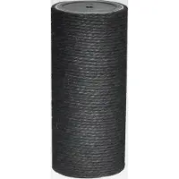 Markenlos Kratzstamm/Sisalsäule/Ersatzstamm für Kratzbäume - Ø 9 cm, Gewinde M8 - schwarz - Länge 60 cm - inkl. 3 Befestigungsschrauben