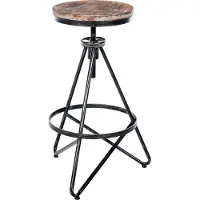 CLP Barhocker Karla höhenverstellbar Industrialstil silber