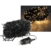 Chilitec 22843 LED Aussen-Lichterkette "CT-ALK400" 40m warmweiß, Kabel schwarz, IP44, 400 LEDs