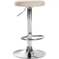 CLP Barhocker Ponte Kunstleder-Bezug creme Gestell Farbe chrom