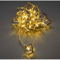 Konstsmide LED Dekolichterkette, goldfarbene Metallkegel