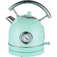 Moa Wasserkocher Retro - 1,8 Liter - Elektrischer Wasserkocher - Anti-Kalk-Filter - BPA-frei - Edelstahl - 2200W - Pastellgrün