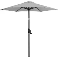 Doppler Derby by , Sonnenschirm / Mittelmastschirm "Basic Lift Neo 180", hellgrau, Ø 180 cm