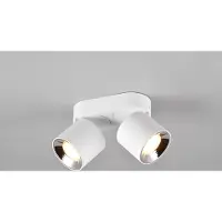 Meine Wunschleuchte Aufbaustrahler 2-flammig Weiß, auch als Einbaustrahler verwendbar inkl. GU10 LED