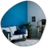 Coloray Unregelmäßige Ovale - Spiegel Wandmontiert – Boho-Loft-Stil - 47,9 cm x 48,3 cm