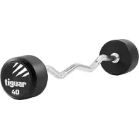 Tiguar GymletiX Curl PolyurethanBarbells – Polyurethan-Hanteln für Krafttraining, Gewicht:40 Kg