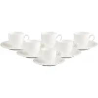 Villeroy & Boch White Pearl Espressotasse mit Untertasse 70ml 6er Set