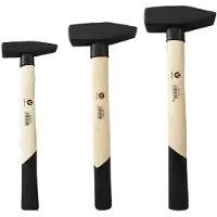 Vago-Tools Profi 3 tlg Set Schlosserhammer Schlosser Hammer 300 800 1000 g Hämmer
