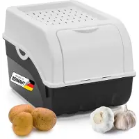 Novaliv 1x Mittel 5L Kartoffelbox weiß Kartoffelkorb Gemüsebox vegetable basket onion potato storage