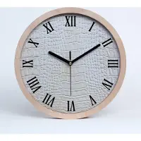 Tulup Holzuhr 25fi cm wanduhr - schwarze Spitzen - Krokodilhaut