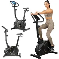 Gymtek Magnetischer Heimtrainer, Fahrrad für Zuhause - bis 135kg - 8 Widerstandsstufen, 9kg Schwungmasse - LCD Display - für Home Gym Fitness