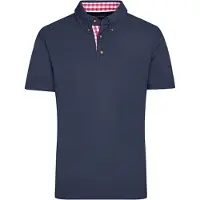 James & nicholson Klassisches Polo im Trachtenlook navy/red-white, Gr. XXL