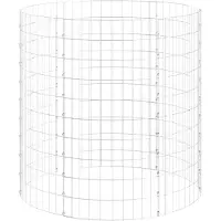 vidaXL Gabionen-Säule Rund Verzinkter Stahl Ø100x100 cm