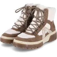 Rieker Damen Winterstiefeletten Beige Weiß Teddy Größe: 40