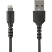 StarTech.com .com 1m USB-A auf Lightning-Kabel - Hochbelastbare, robuste Aramidfaser - USB Typ-A auf Lightningkabel - Lade-/Synchronisationskabel - Apple MFi- iPad/iPhone 12 - Schwarz (RUSBLTMM1MB)