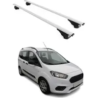 Omac Dachträger Grundtäger für Ford Courier 2014-2024 75kg Metall Silber 2 tlg