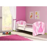 Clamaro Kinderbett, Babybett 70x140, 80x160, 80x180cm Juniorbett, Kind, Motiv, Schublade , Bett Farbe:08 Princess With Pony, Ausführung:Ohne Bettkasten, Bett Größe:180 x 80 cm
