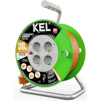 Plastrol Kabeltrommel STANDARD LINE, SCHUKO; 4x2p+Z; IP20; 10A; H05VV-F; 3x1,5; 30m; orangefarben (W-97529)