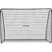 Dunlop Fußballtor mit Netz, robuster Stahlrohrrahmen, pulverbeschichtet, größtenteils Zusammenbau durch Steck-Klick-Montage, sichere Netzaufhängung, inklusive 7 Heringe